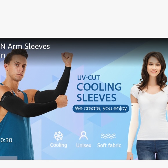 NWT KMMIN Arm Sleeves UV Protection Cooling UPF 50 Sunblock Protection gloves - Picture 2 of 10